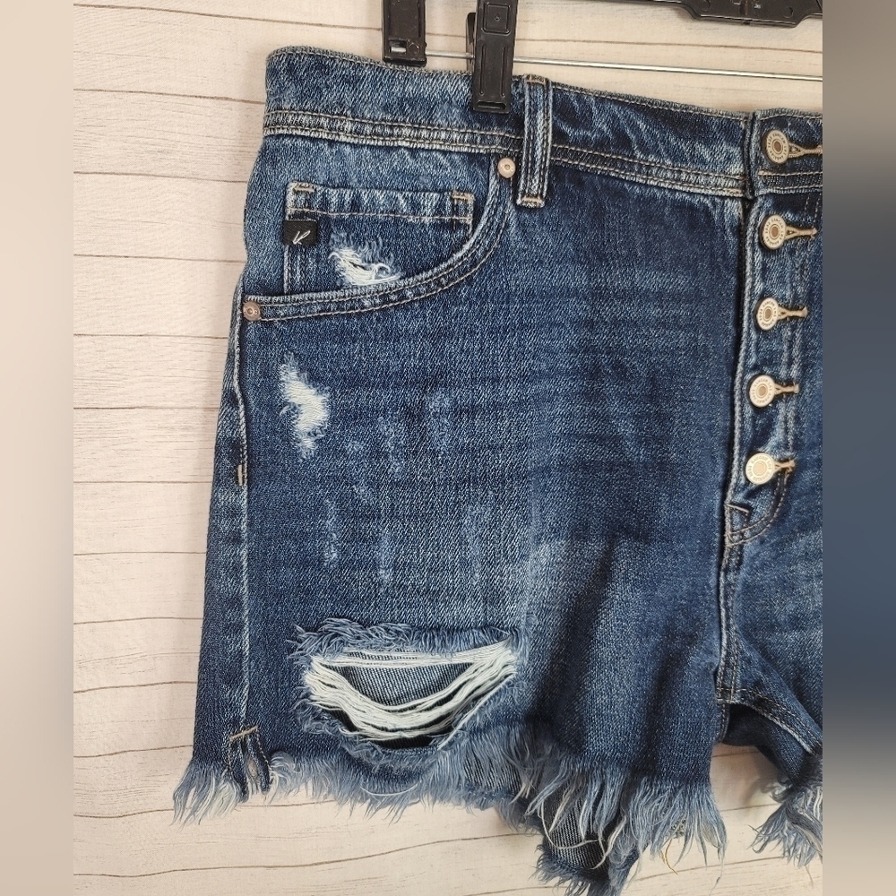 Kancan For Maurices Button Front Cut Off Distress… - image 2